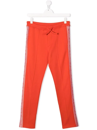 Dsquared2 Orange Teen Trousers With Side Logo Band Dsquared Kids In Arancio