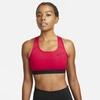 Nike Women's Swoosh Medium-support Non-padded Sports Bra In Red