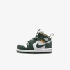Jordan Babies' 1 Mid Infant/toddler Shoes In Noble Green,white,pollen
