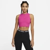 Nike Women's  Pro Dri-fit Cropped Tank Top In Pink