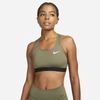 Nike Women's Swoosh Medium-support Non-padded Sports Bra In Green
