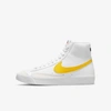 Nike Blazer Mid '77 Big Kids' Shoes In White,pecan,vivid Sulfur