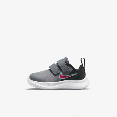 Nike Star Runner 3 Baby/toddler Shoes In Smoke Grey,black,siren Red