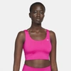 Nike Women's Essential Scoop Neck Midkini Swim Top In Pink