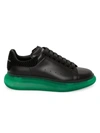 Alexander Mcqueen Oversized Transparent Sole Sneakers In Black/green