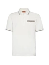 Missoni Logo-embroidered Cotton Polo Shirt In White
