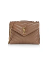 Saint Laurent Small Loulou Matelassé Leather Shoulder Bag In Taupe