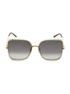 Cartier Women's Panthère De  59mm Square Sunglasses In Smooth Gold