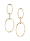 Saks Fifth Avenue 14k Yellow Gold Oval Double-drop Earrings
