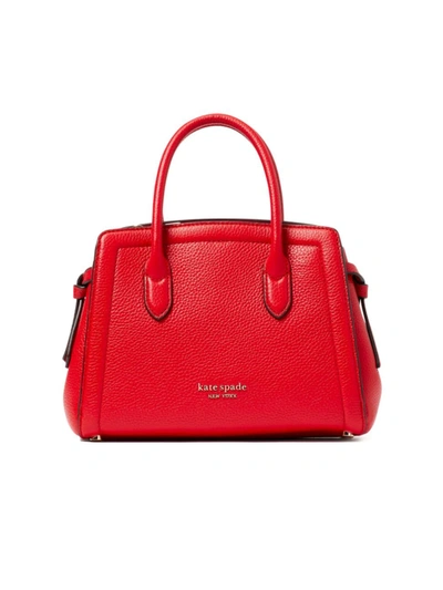 Kate Spade Mini Knott Leather Satchel In Lingonberry