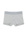 Dolce & Gabbana Kids' Little Boy's & Boy's Logo-waist Boxer Briefs In Grey