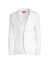 Isaia Wool Sweater Jacket In White