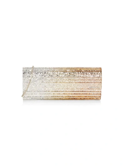 Jimmy Choo Womens Rose Gold/silver Sweetie Glitter Acrylic Clutch