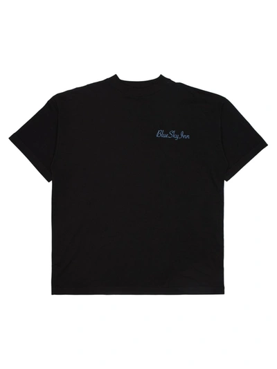 Blue Sky Inn Men's Logo Embroidery Tee In Black