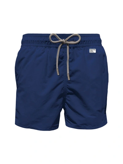 Mc2 Saint Barth Man Navy Blue Swim Shorts Pantone Special Edition