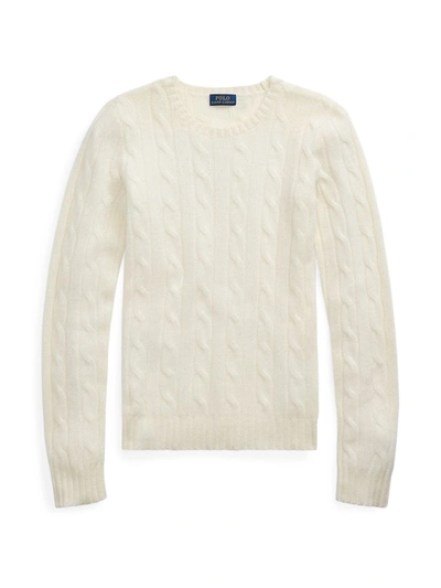 Polo Ralph Lauren Julianna Cashmere Cable-knit Sweater In Cream