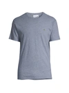 Lacoste Cotton Crewneck Tee In Light Blue