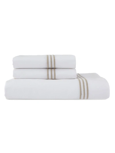 Downtown Company Madison 4-piece Sheets Set In White Taupe