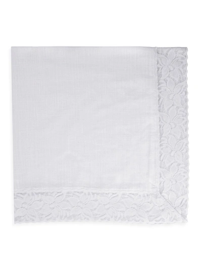 Nomi K Lace Border Linen Napkin Set Of 4