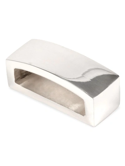 Nomi K Silverplated Ultra Modern Curved 4-piece Napkin Ring Set