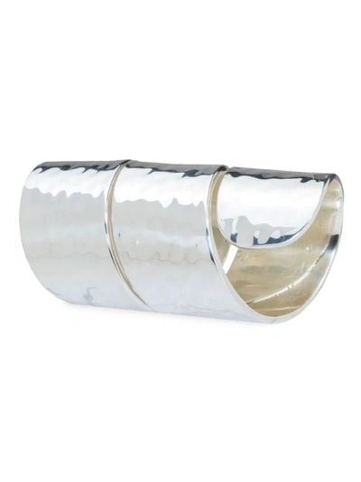Nomi K Silverplated Hammered 4-piece Napkin Ring Set