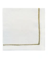 Nomi K Metallic Braided Rope Linen Napkin Set Of 4 In Gold