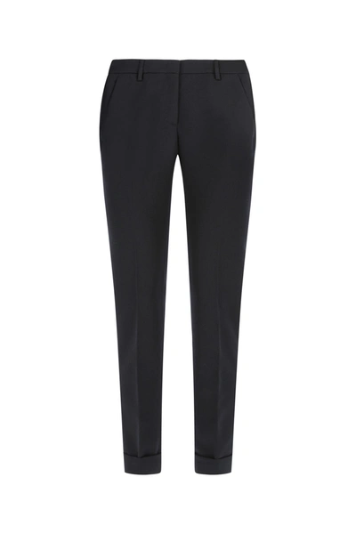 Golden Goose Gg Golden Cigarette Wool Trousers In Dark Blue In 50486