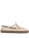 Brunello Cucinelli Suede Espadrille Moccasins In Neutrals