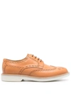 Brunello Cucinelli Brogue-detailed Derby Shoes In Brown