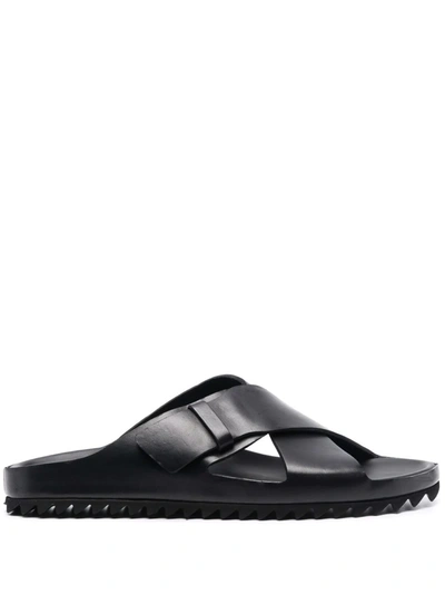 Officine Creative Black Agora 3 Sandals