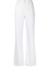 Patrizia Pepe Logo Patch Flared Jeans In Blue