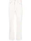 Agolde Organic-cotton Straight-leg Jeans In White