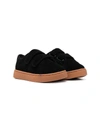 Age Of Innocence Gents Touch-strap Suede Sneakers In Black