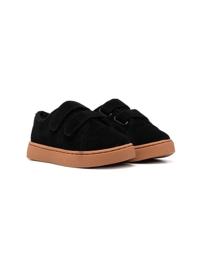Age Of Innocence Kids' Gents Touch-strap Suede Sneakers In Black