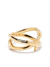SHAUN LEANE ROSE THORN WIDE BAND RING