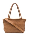 Officine Creative Susan Woven Tote In Braun