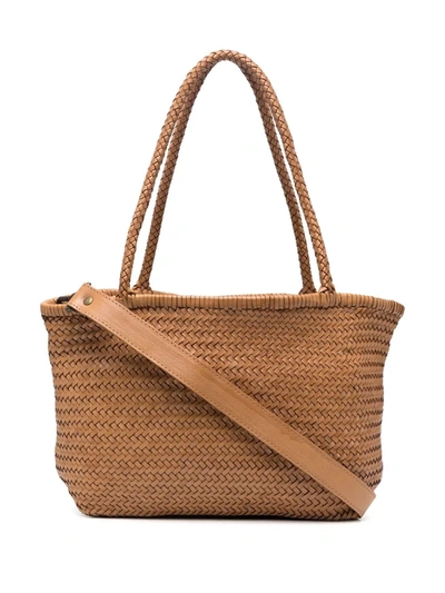 Officine Creative Susan Woven Tote In Braun