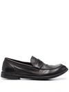 Officine Creative Anatomia Leather Penny Loafers In Braun