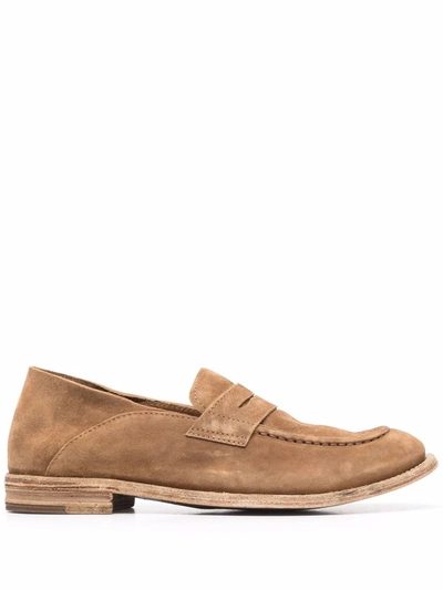 Officine Creative Lexikon Suede Loafers In Neutrals
