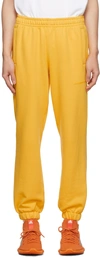 ADIDAS X HUMANRACE BY PHARRELL WILLIAMS SSENSE EXCLUSIVE YELLOW HUMANRACE BASICS LOUNGE PANTS