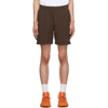 ADIDAS X HUMANRACE BY PHARRELL WILLIAMS SSENSE EXCLUSIVE BROWN HUMANRACE BASICS SHORTS