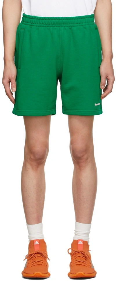 Adidas X Humanrace By Pharrell Williams Ssense Exclusive Green Humanrace Basics Shorts In Green 020a