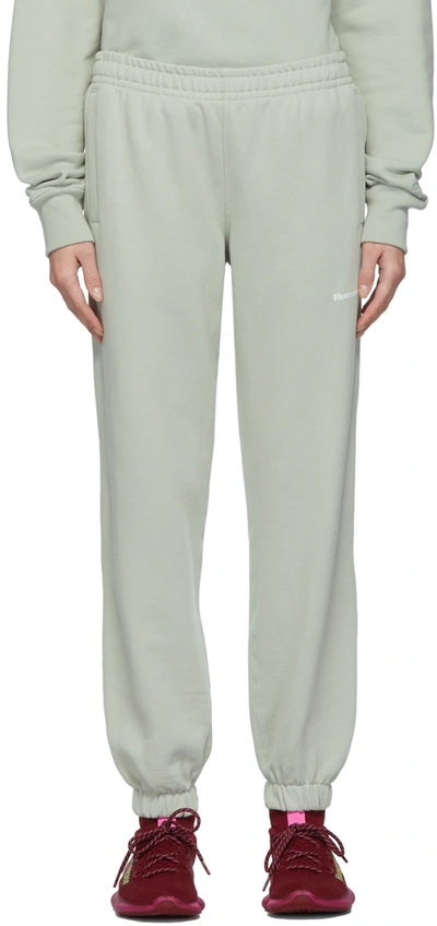 Adidas X Humanrace By Pharrell Williams Ssense Exclusive Green Humanrace Basics Lounge Pants In Halo Green