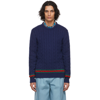 GUCCI NAVY CABLE SWEATER
