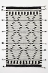 Anthropologie Criss-cross Flat-woven Rug By  In Black Size 3 X 5
