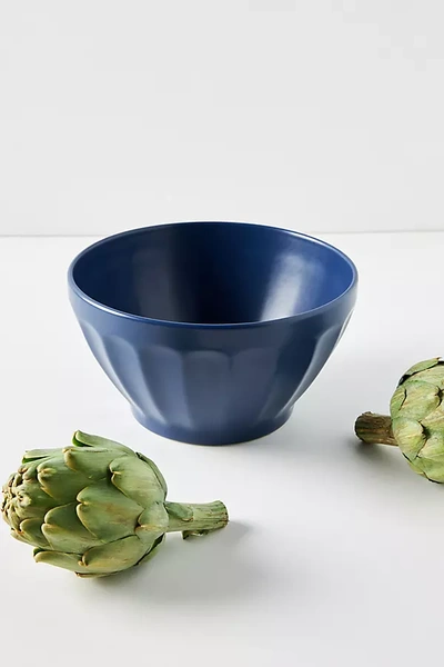 Anthropologie Matte Latte Serving Bowl By  In Blue Size Serving Bowl