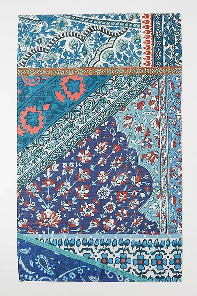 Anthropologie Mindy Indoor/outdoor Rug By  In Blue Size 5x8