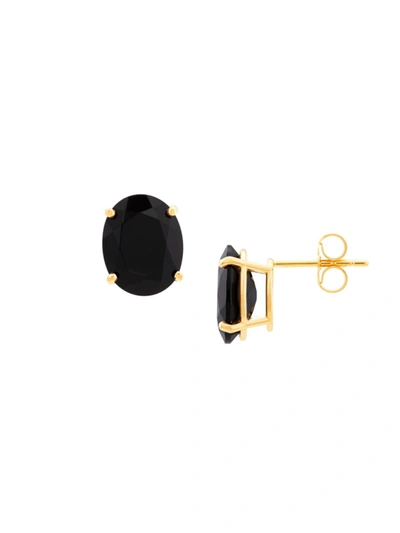 Saks Fifth Avenue Women's 14k Yellow Gold & Onyx Stud Earrings