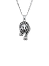 Anthony Jacobs Men's Stainless Steel & Simulated Diamond Lion Pendant Necklace In Neutral