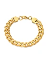 Anthony Jacobs Men's 18k Goldplated Stainless Steel Chain Bracelet In Neutral